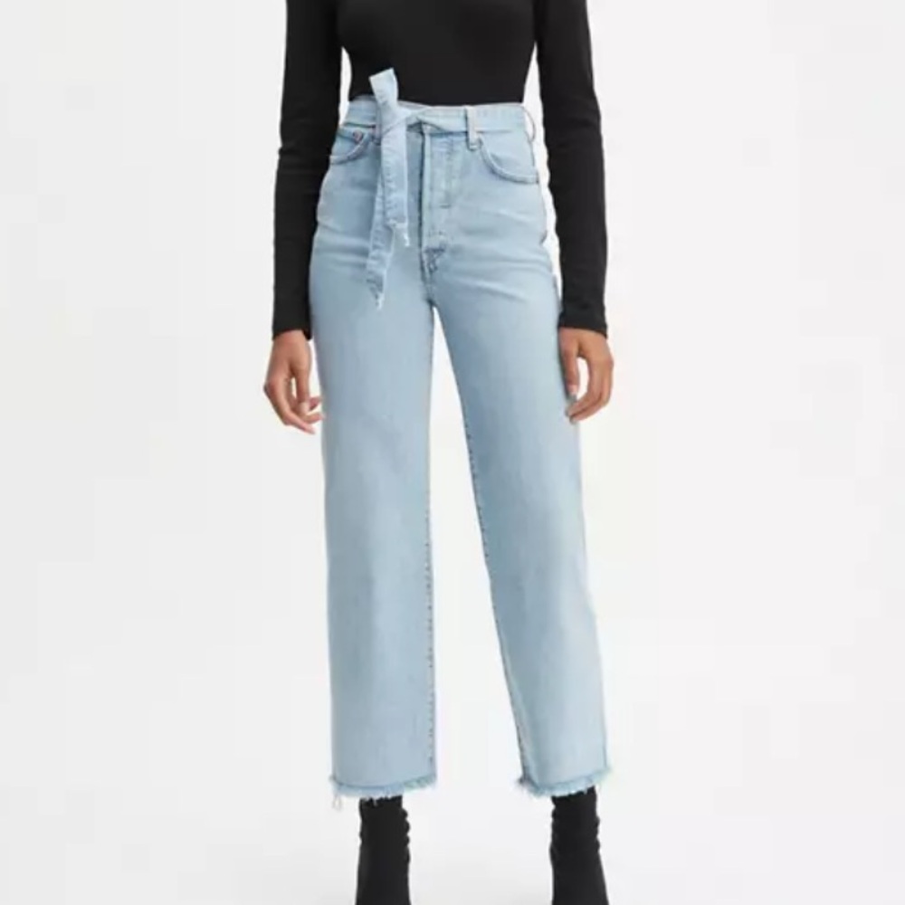 Levi’s ribcage straight ankle jeans in get it done wash 29Wx27L